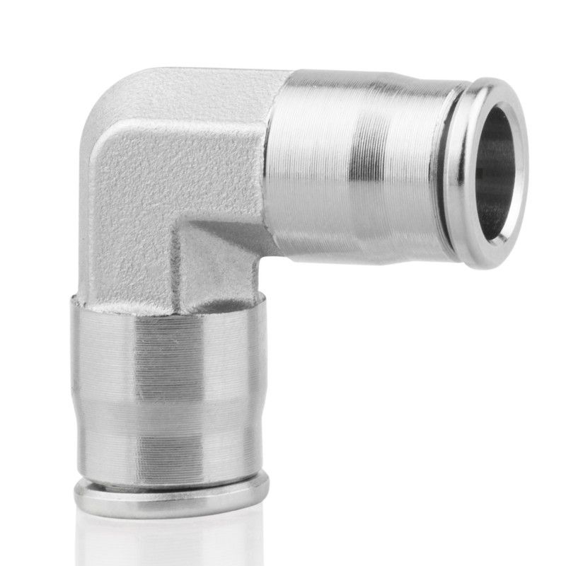 Отвод 90°,  3/8" (Push-Lock), никел. латунь