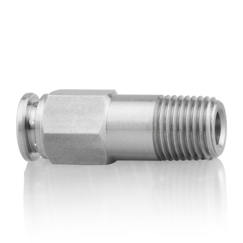 Переходная муфта 3/8" НР - 3/8" (Push-Lock), никел. латунь