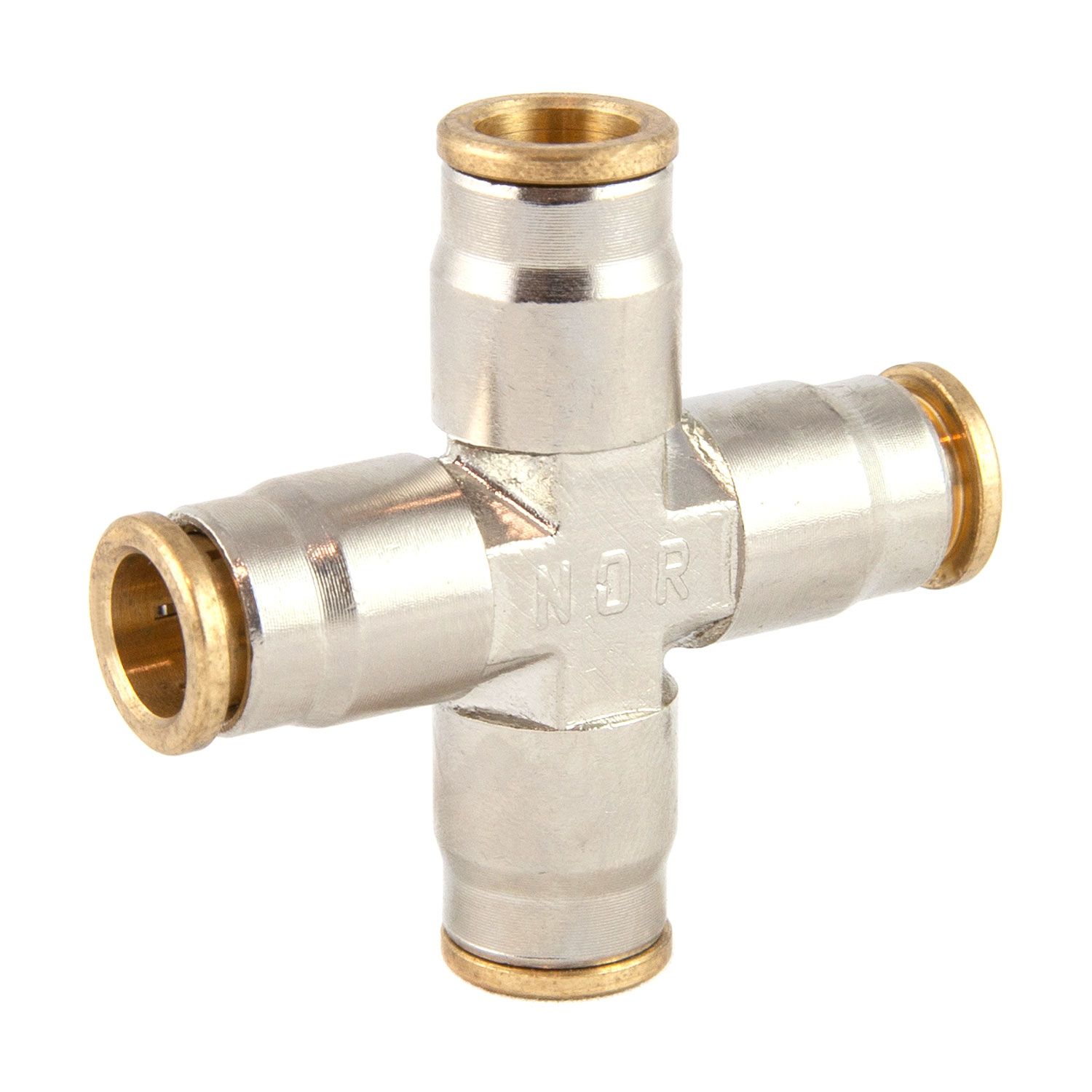 Х-фитинг 3/8" (Push-Lock), никель. латунь 