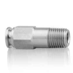 Переходная муфта 1/4" НР - 3/8" (Push-Lock), никел. латунь