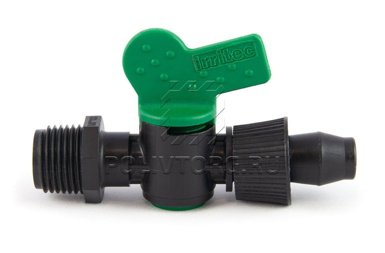 Irritec IVVMA27MON16С - цилиндрический краник 16х3/4"НР с накидной гайкой POLY 16 мм   <VM