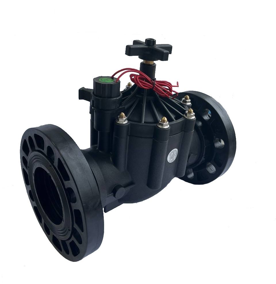 ПИОНЕР™ 400PHFL - э/м клапан, с регулятором потока 4" ВР (фланец), соленоид BM24VAC, 