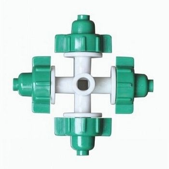 Agro Rain MJ1301A - микроспринклер Fogger x4 выхода зеленое cопло( 2,5 бар,R- 0.8-1.0 ,26 л/ч)