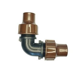 DROPBYDROP™ - уголок кап линии\тип RB\16мм коричневый\накидная гайка CRN