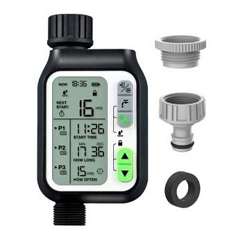 Pioneer™ HCT-355 - садовый таймер 3/4, 3V, 3 программы, RS, 1-59s/1-300m