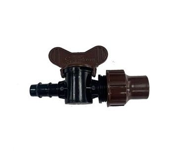 DROPBYDROP™ - MVLD\ миникран тип RB\16х16\штуцер - накидная гайка \ коричневый