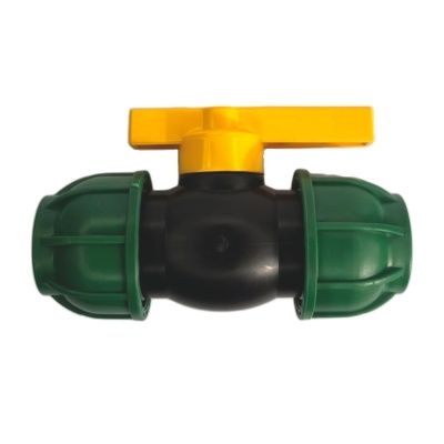 Кран компрессионный IRP 25х25 - PN10 (метал шар) (пак. 5 шт. / кор. 125 шт.) 