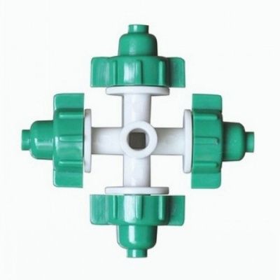 Agro Rain MJ1301A - микроспринклер Fogger x4 выхода зеленое cопло( 2,5 бар,R- 0.8-1.0 ,26 л/ч) 