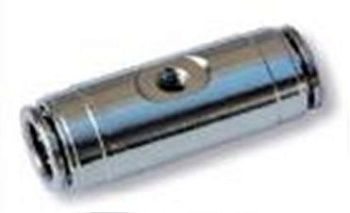 Муфта проходная с резьбой для 1 форсунки 9,6 мм х 10/24UNC (никел. латунь)