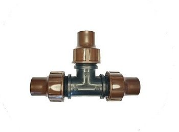 DROPBYDROP™ - тройник кап линии\тип RB\16мм коричневый\накидная гайка TEE