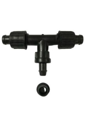 Irritec IE8595000N00T - тройник с рез.кольцом TAPE 16  <859>