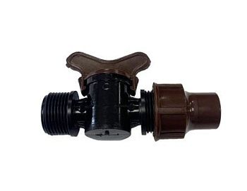 DROPBYDROP™ -  MVL-M\ миникран тип RB\16х1/2НР\ накидная гайка - резьба\ коричневый