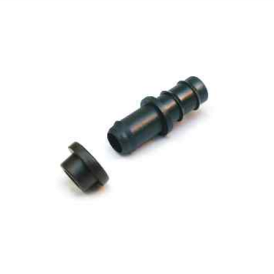 Plastic Alfa 12015-1 - старт - коннектор с рез.кольцом POLY 16 мм (черн.) 