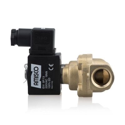 Электромагнитный клапан Н/З, 100 Bar, 1/2’" ВР, 230В, 24 л/мин, Латунь