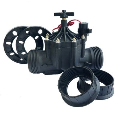ПИОНЕР™ 400PHFL - э/м клапан, с регулятором потока 4" ВР (фланец), соленоид BM24VAC, 