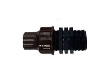 DROPBYDROP™ - муфта НР-  кап линии\тип RB\ накидная гайка 16х3/4НР\  коричневый