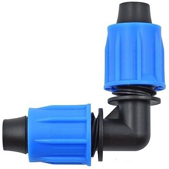 Agro Rain EC 0216 - угольник с накидными гайками POLY 16 мм