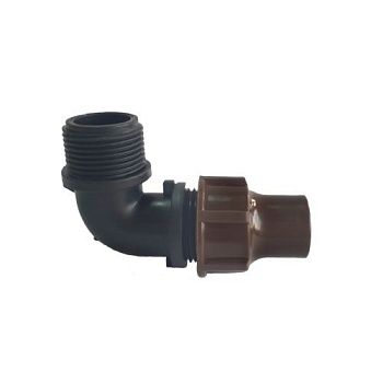 DROPBYDROP™ - уголок НР-  кап линии\тип RB\ накидная гайка 16х3/4НР\  коричневый