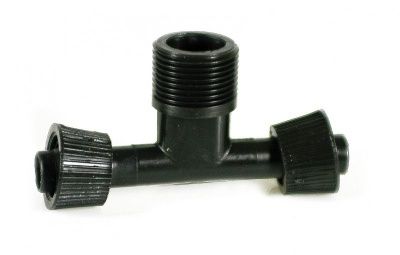 Irritec DFM-TEE-075 - тройник кап. линии 16 мм. х 3/4" НР \ нак. гайка